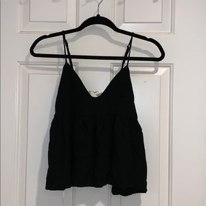 Brandy Melville Tie back black tank top